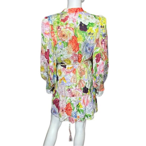 Alice + Olivia Antonette Long Sleeve Button Front Mini Dress Women’s Sz 12 - Picture 5 of 7